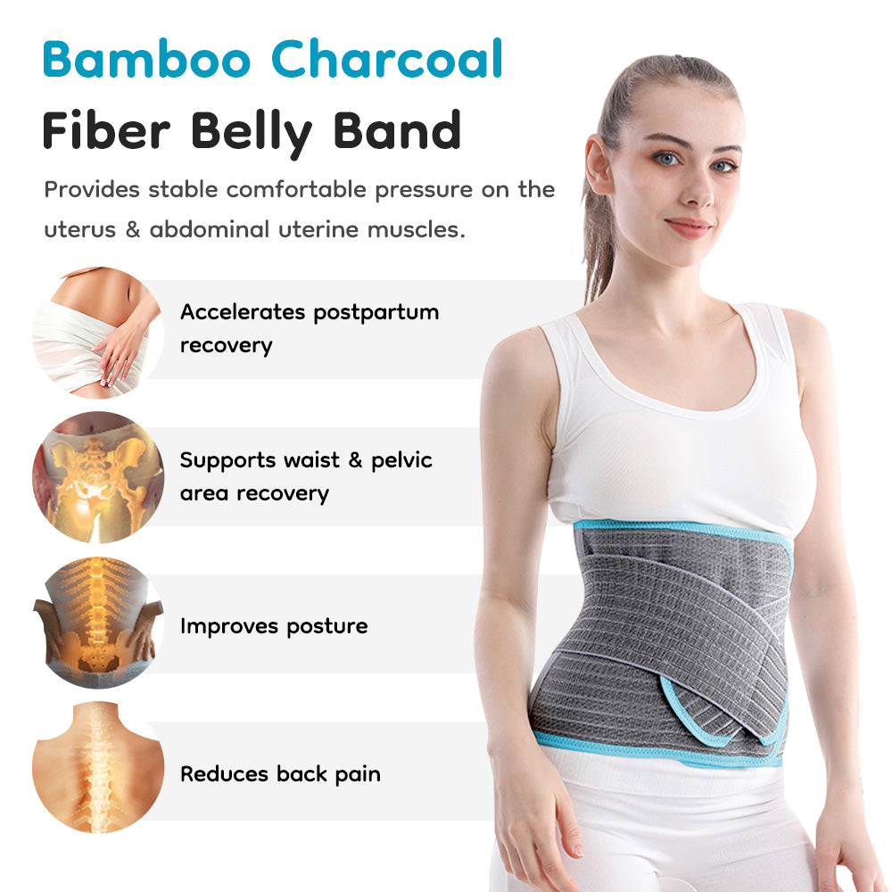 Faixa abdominal de fibra de carvão de bambu - SFD03